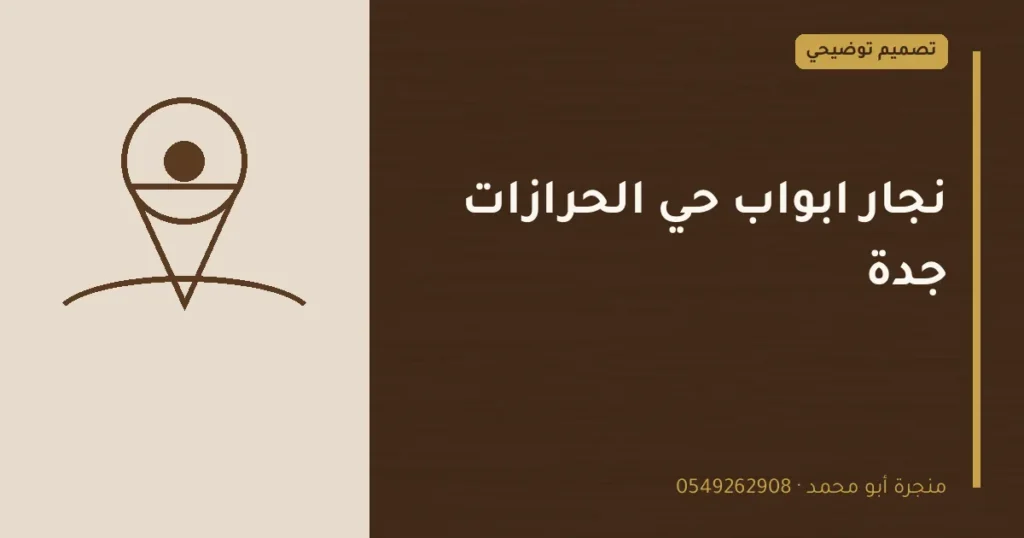 تصميم توضيحي بعنوان: نجار ابواب حي الحرازات جدة