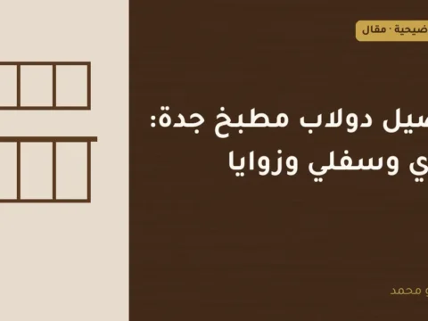 غلاف توضيحي مصمم لمقال: تفصيل دولاب مطبخ جدة: علوي وسفلي وزوايا